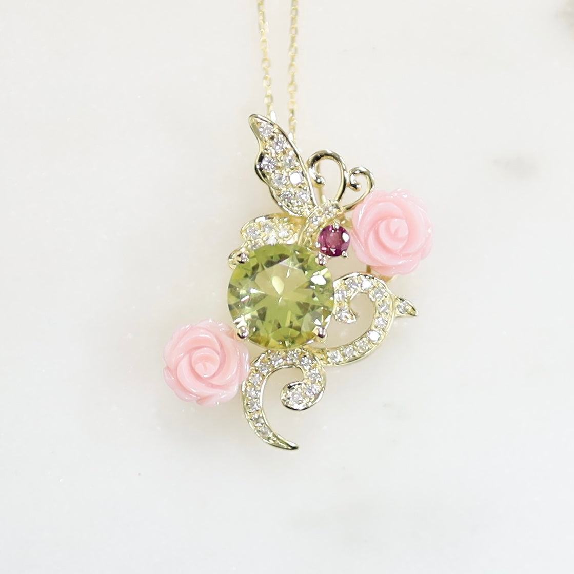 夢見心地 K18ネックレス レモンクォーツ