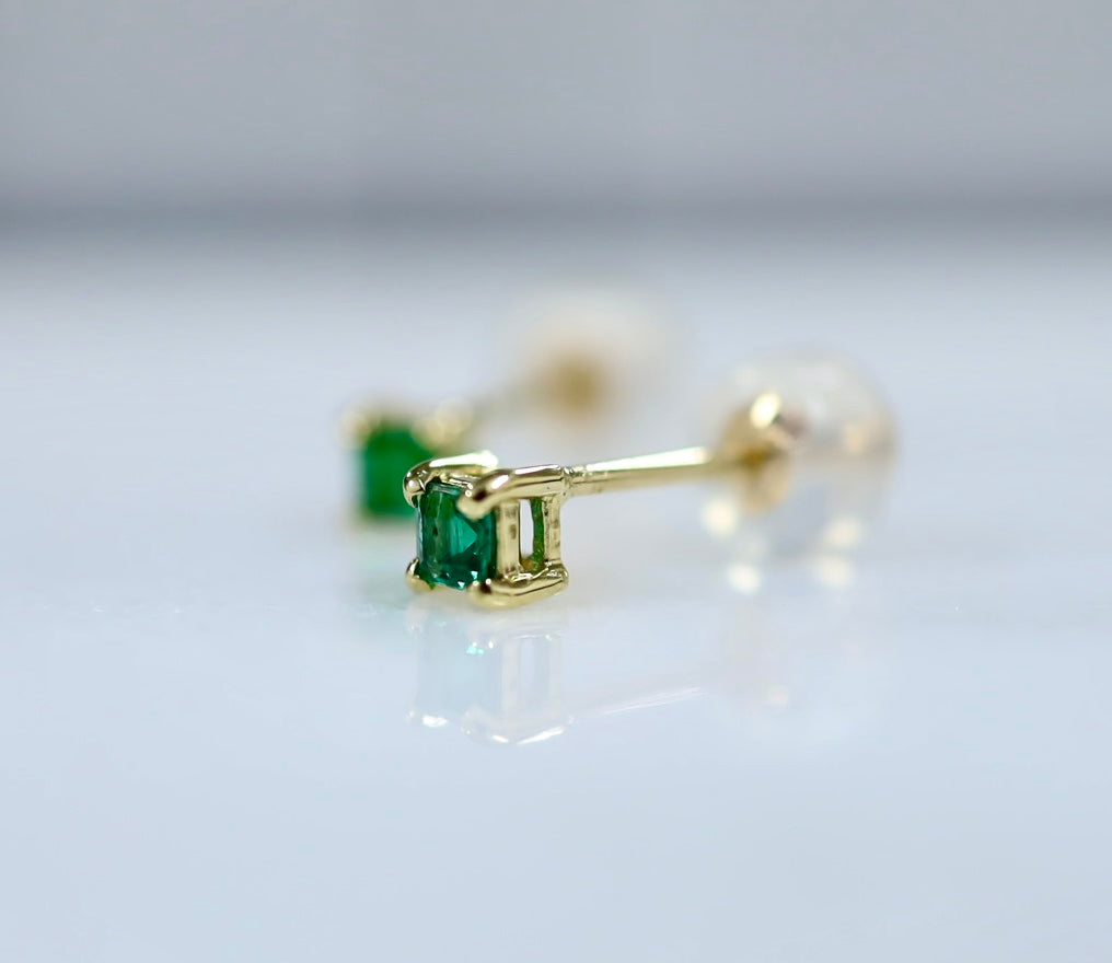 18ｋ＆エメラルドピアス