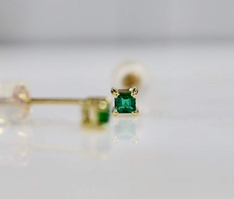 18ｋ＆エメラルドピアス